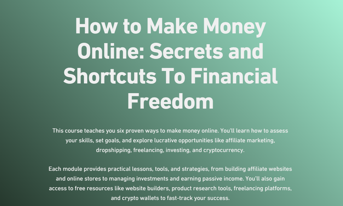 How to Make Money Online: Secrets and Shortcuts To Financial Freedom